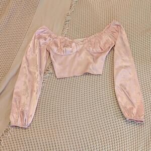 LA Hearts by PacSun long sleeve bustier cropped blouse